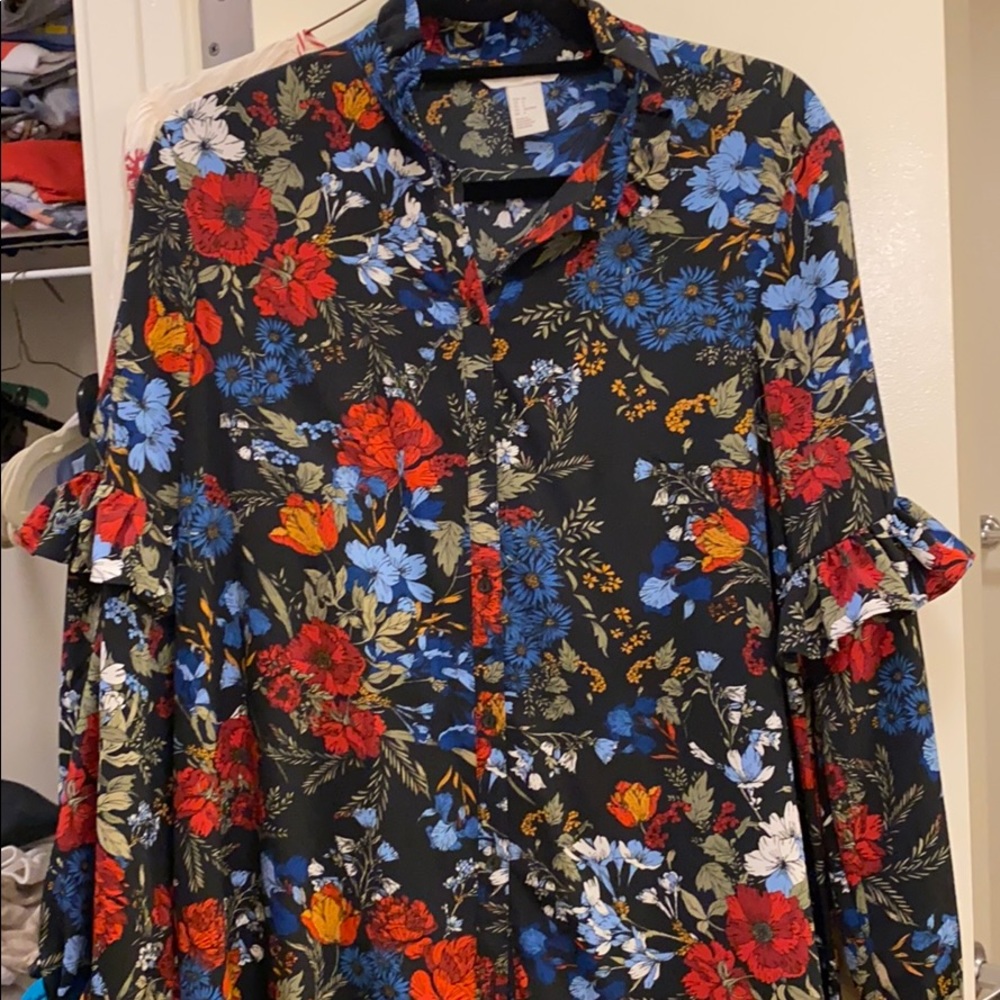 MOVING SALE: H&M Button Down Midi Dress (Duster)